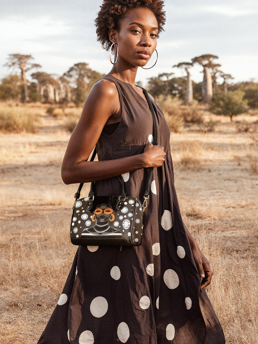 "Fahari" Monochrome Mini Satchel FALL CLEARANCE DEAL