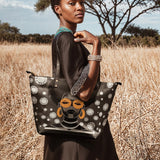 "Fahari" Monochrome Leather Tote Bag BTS DEAL