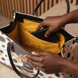"Fahari" Marshmallow Citrus Leather Handbag Deal
