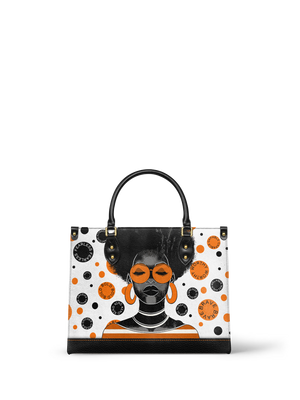 "Fahari" Marshmallow Citrus Leather Handbag