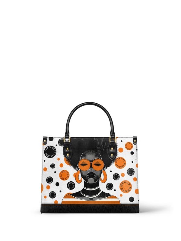 "Fahari" Marshmallow Citrus Leather Handbag