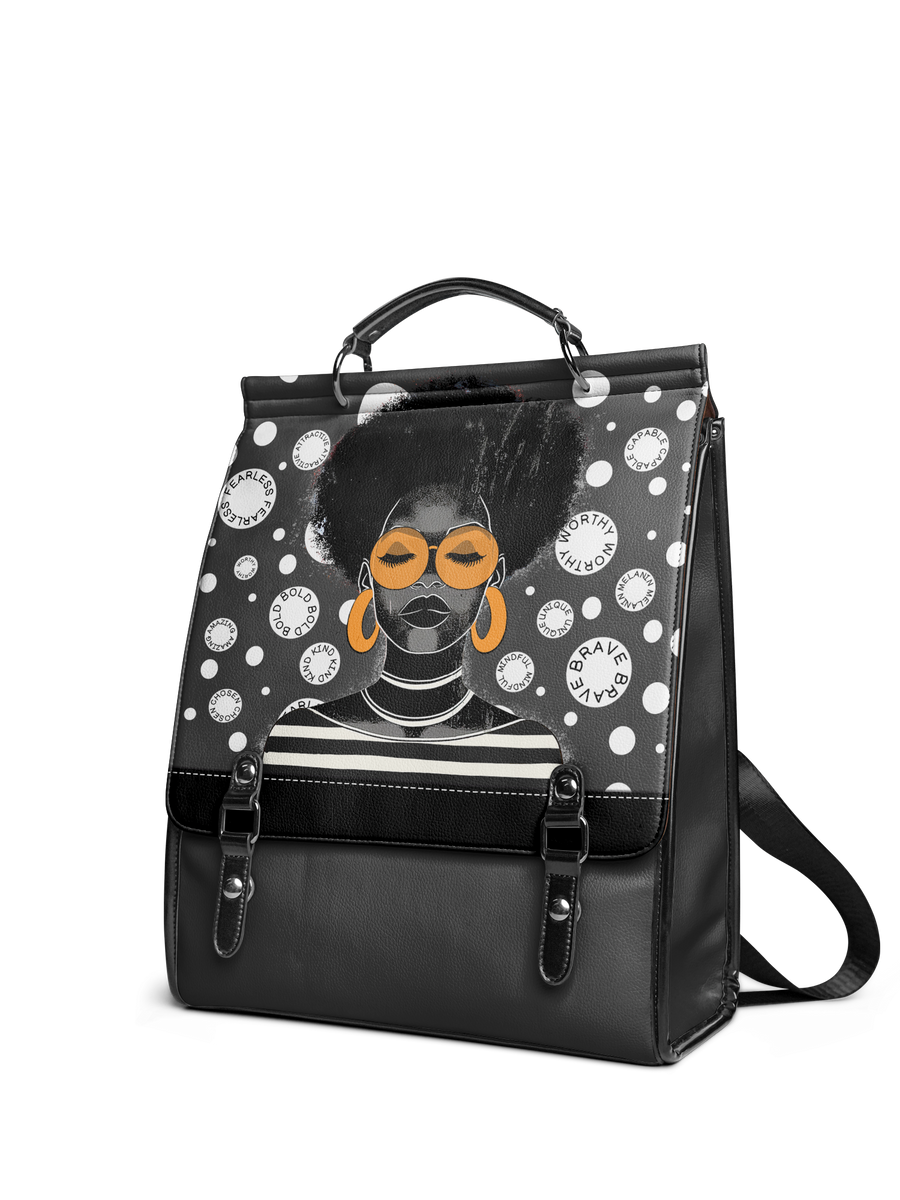 "Fahari" Monochrome Leather Backpack