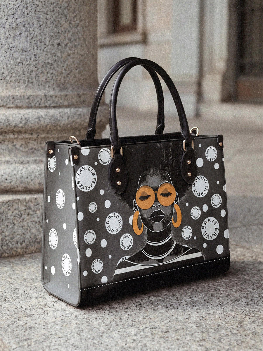 "Fahari" Monochrome Leather Handbag A250 Deal