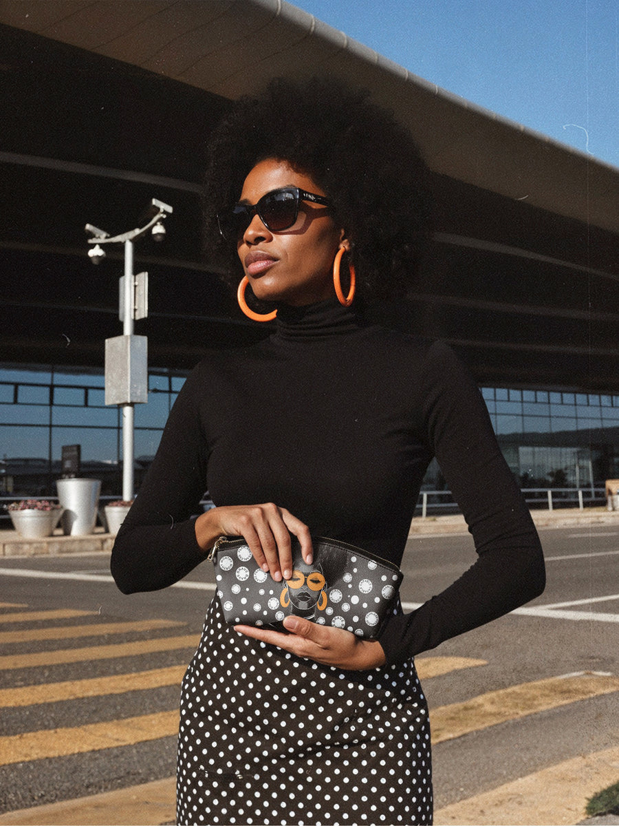 "Fahari" Monochrome Eclipse Makeup Bag