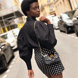 "Fahari" Monochrome Envelope Chain Crossbody Bag