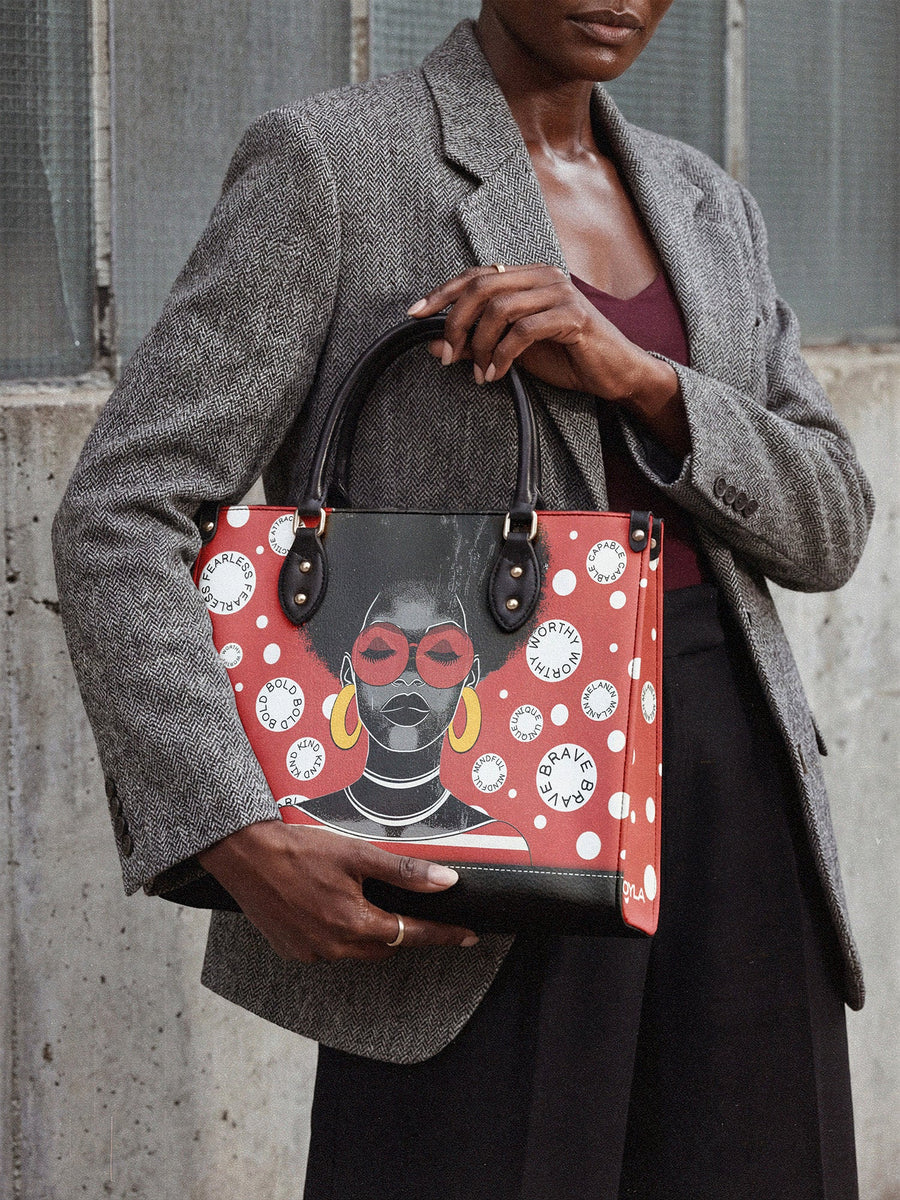 "Fahari" Strawberry Pop Leather Handbag DD DEAL