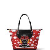 "Fahari" Strawberry Pop Leather Tote Bag Deal