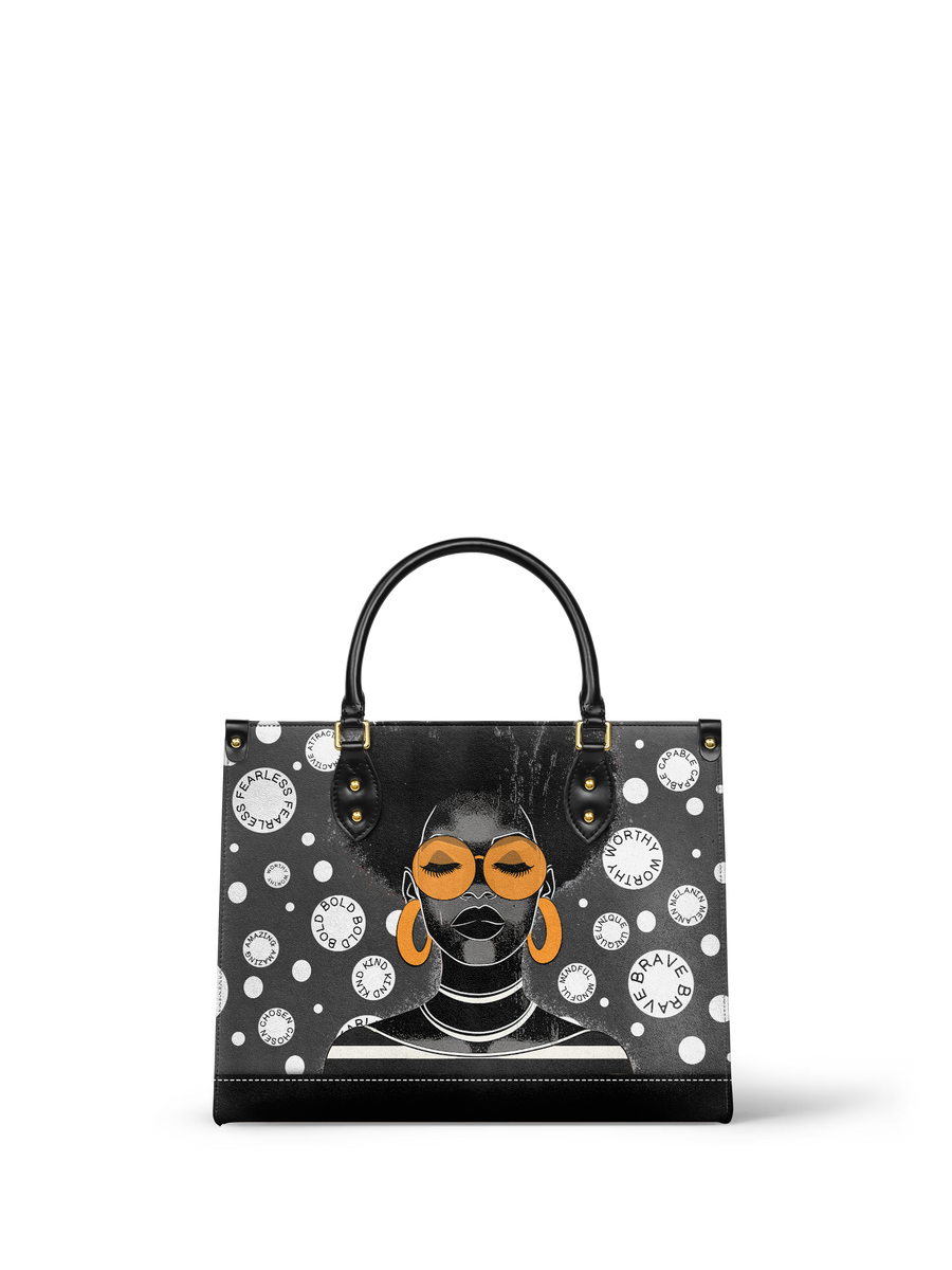 "Fahari" Monochrome Leather Handbag A250 Deal