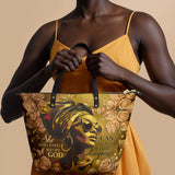 "Godfidence" Leather Tote Bag - BRAVE ONES DEAL