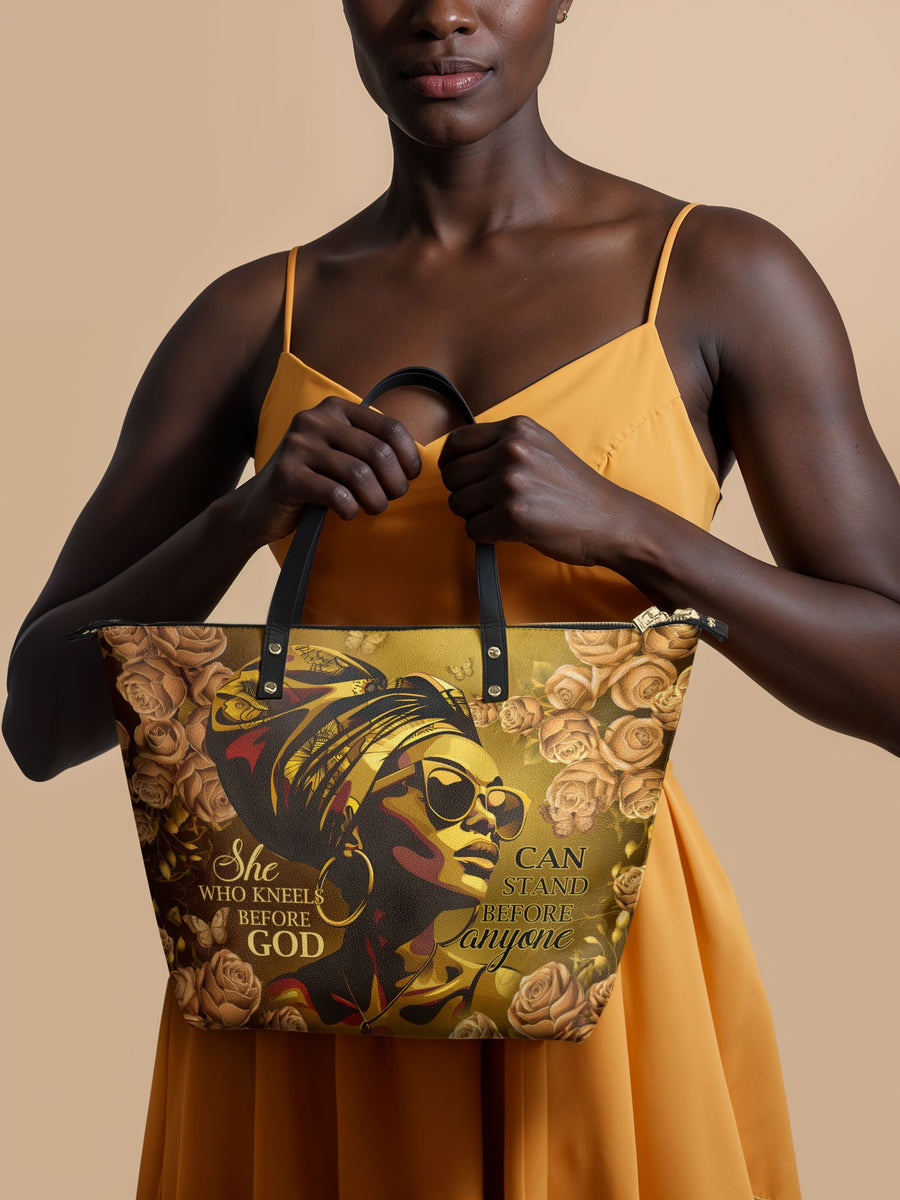"Godfidence" Leather Tote Bag - DD DEAL
