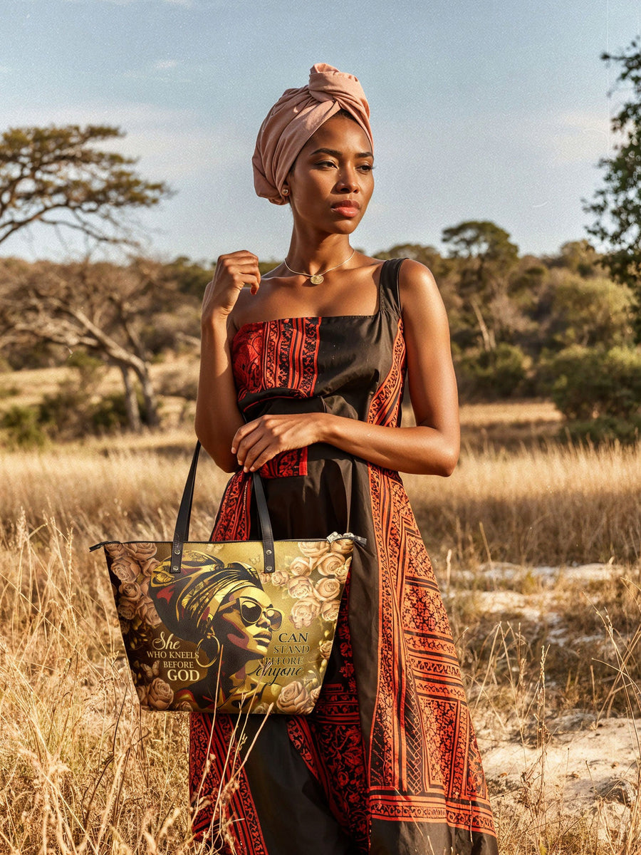 "Godfidence" Leather Tote Bag - DD DEAL