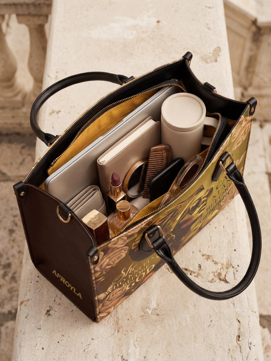 "Godfidence" Leather Handbag Matching Set - DD DEAL