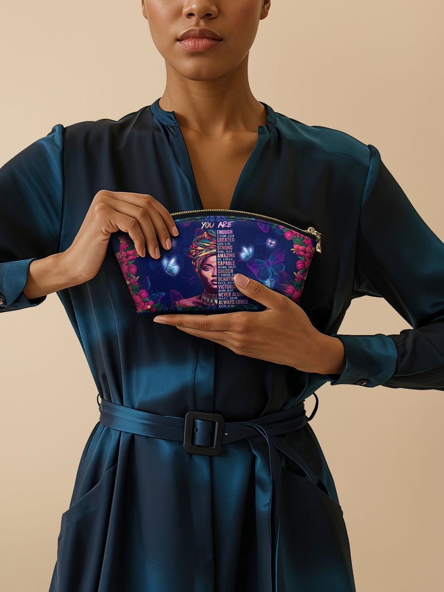 "Imani" Blue Orchid Eclipse Makeup Bag - DD DEAL