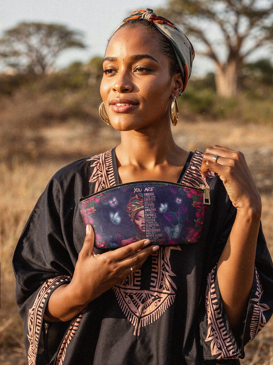 "Imani" Blue Orchid Eclipse Makeup Bag - DD DEAL