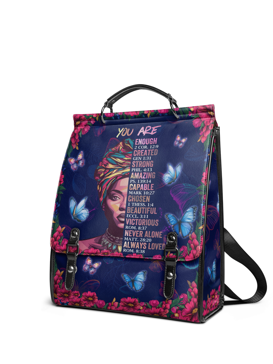 "Imani" Blue Orchid Leather Backpack Matching Set - DD DEAL