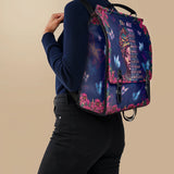 "Imani" Blue Orchid Leather Backpack - BRAVE ONES DEAL