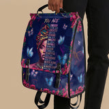 "Imani" Blue Orchid Leather Backpack