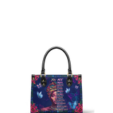 "Imani" Blue Orchid Small Leather Handbag
