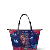 "Imani" Blue Orchid Leather Tote Bag BTS DEAL