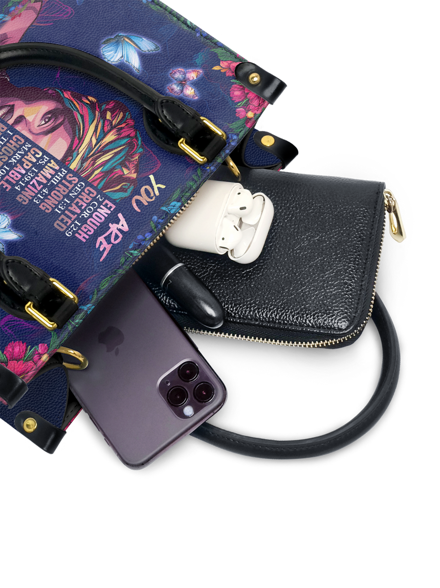 "Imani" Blue Orchid Small Leather Handbag FALL CLEARANCE DEAL