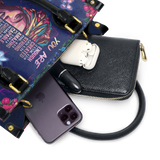 "Imani" Blue Orchid Small Leather Handbag