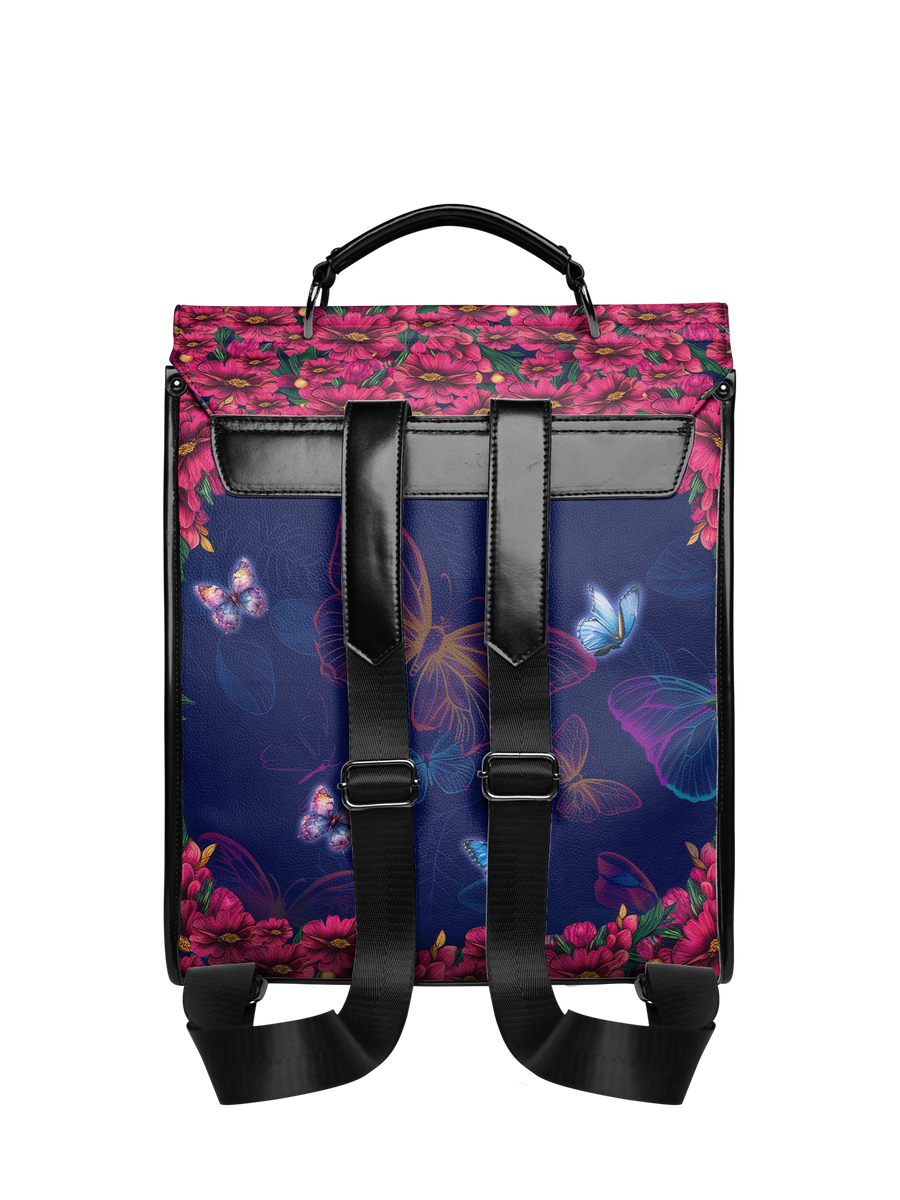 "Imani" Blue Orchid Leather Backpack