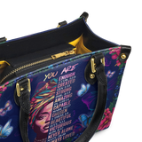 "Imani" Blue Orchid Small Leather Handbag