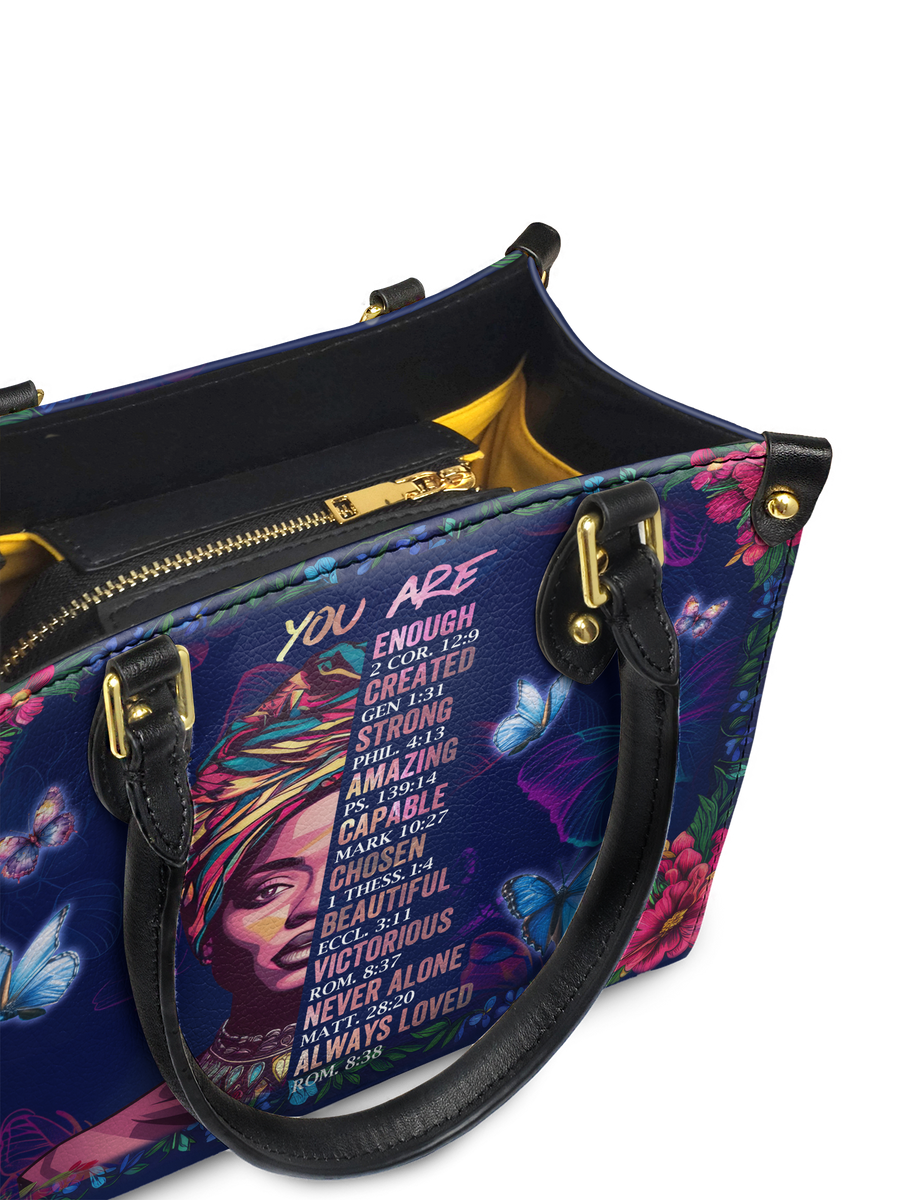 "Imani" Blue Orchid Small Leather Handbag