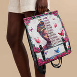 "Imani" Dove White Leather Backpack