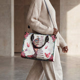 "Imani" Dove White Leather Handbag - BRAVE ONES DEAL