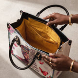 "Imani" Dove White Leather Handbag - BRAVE ONES DEAL