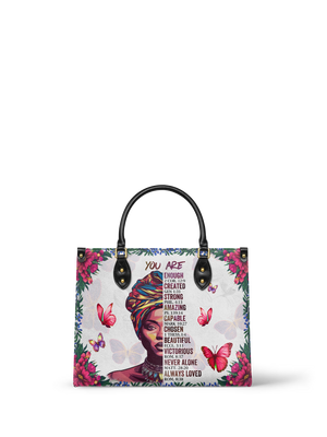 "Imani" Dove White Leather Handbag