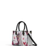 "Imani" Dove White Small Leather Handbag