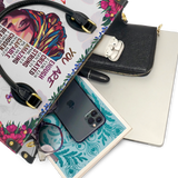 "Imani" Dove White Leather Handbag Deal