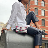 "Imani" Dove White Envelope Chain Crossbody Bag