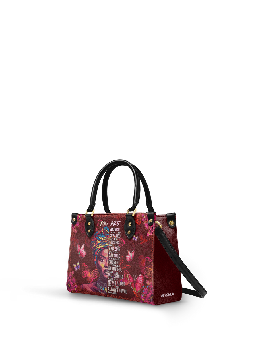 "Imani" Pomegranate Red Small Leather Handbag