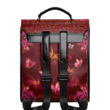 "Imani" Pomegranate Red Leather Backpack