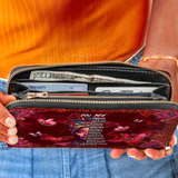 "Imani" Pomegranate Red Wallet - BRAVE ONES DEAL