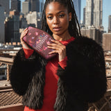 "Imani" Pomegranate Red Eclipse Makeup Bag