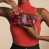 "Imani" Pomegranate Red Eclipse Makeup Bag