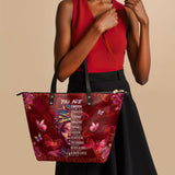 "Imani" Pomegranate Red Leather Tote Bag - BRAVE ONES DEAL