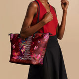 "Imani" Pomegranate Red Leather Tote Bag Deal