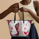 "Imani" Dove White Leather Tote Bag Deal