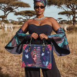 "Imani" Blue Orchid Leather Handbag - BRAVE ONES DEAL
