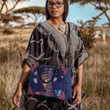 "Imani" Blue Orchid Leather Handbag Deal