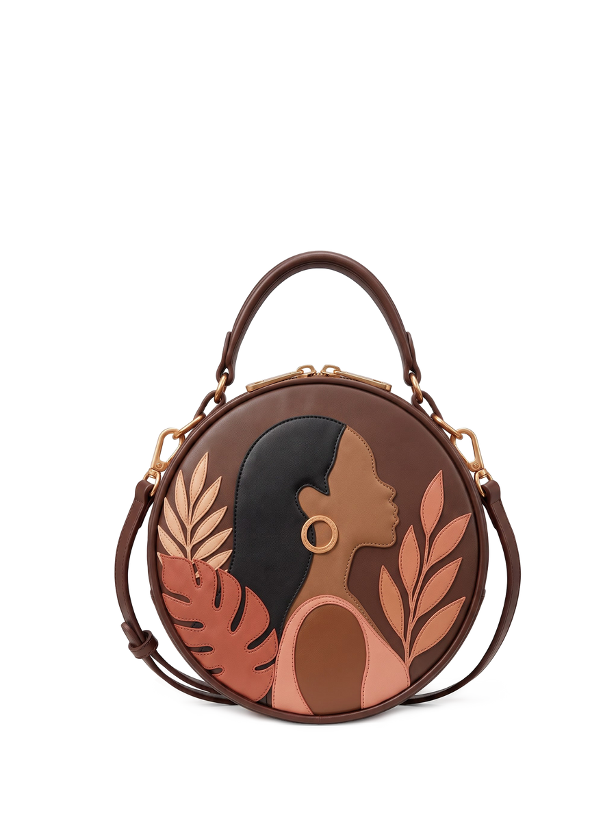 "Laini" Applique Circle Crossbody Bag
