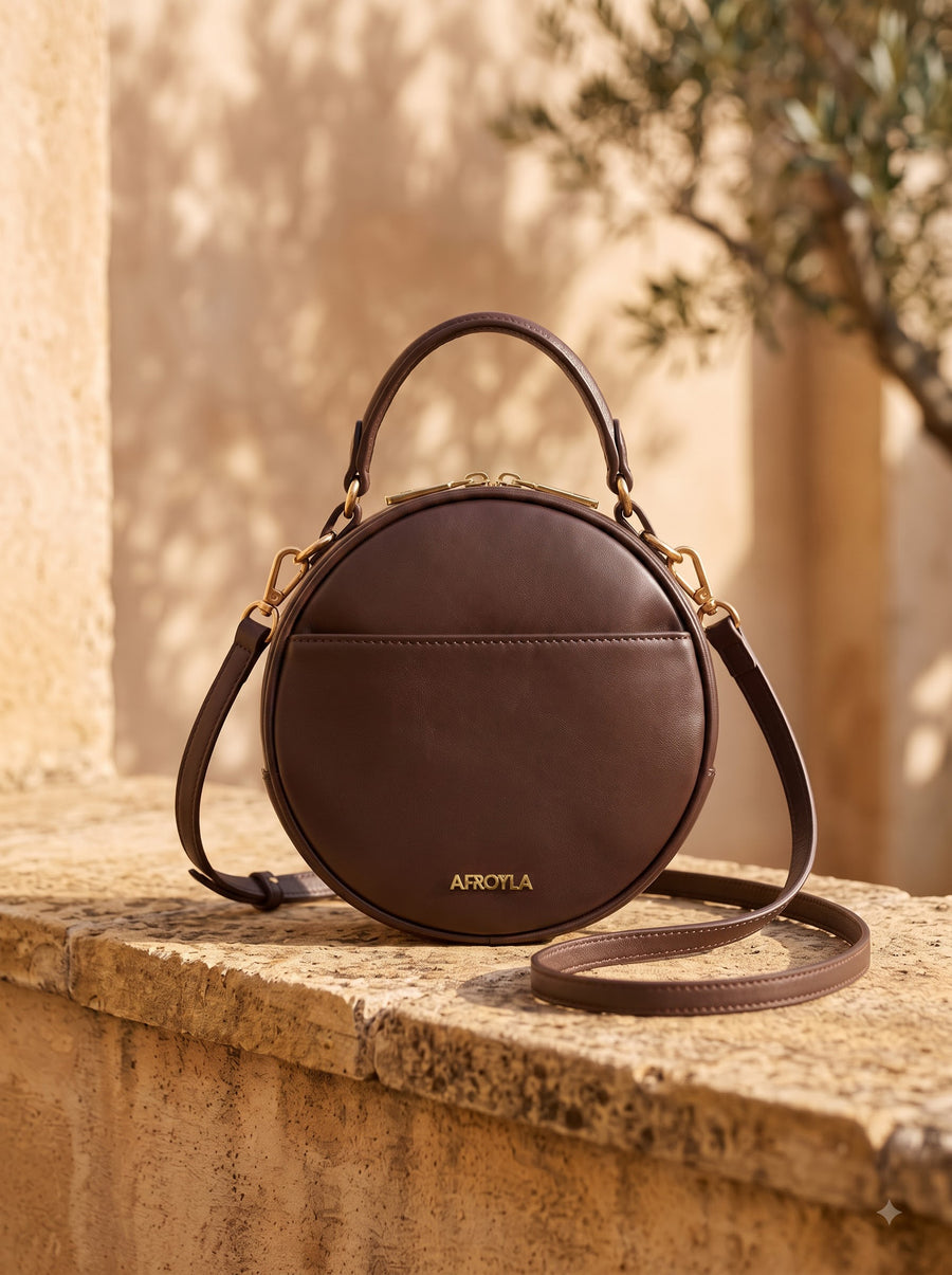 "Laini" Applique Circle Crossbody Bag