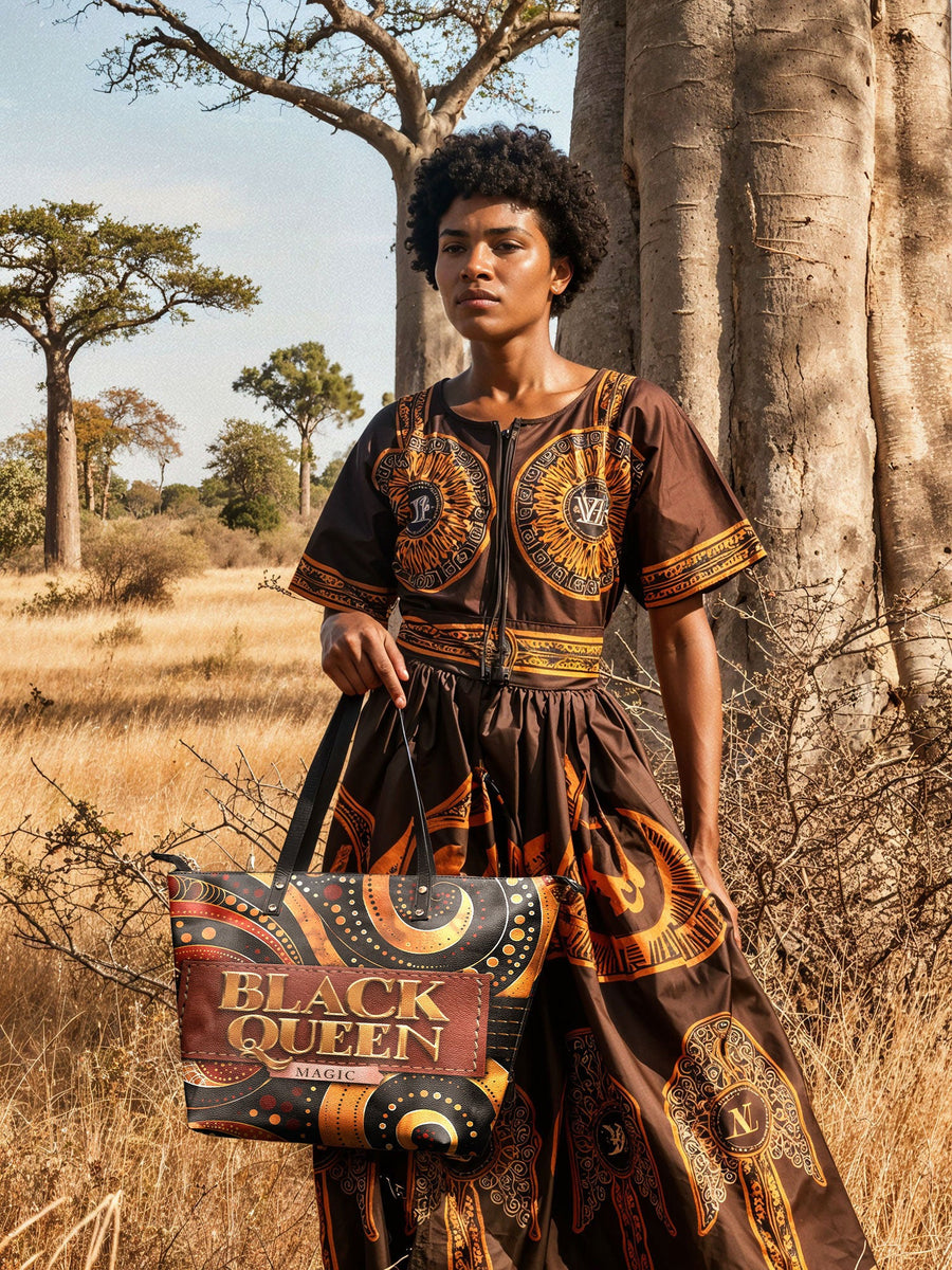 "Makeda" Leather Tote Bag Matching Set - DD DEAL