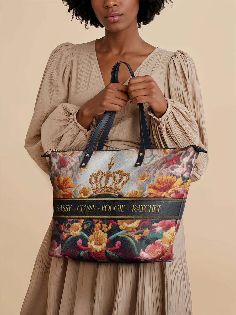 "Naija Royale" Leather Tote Bag