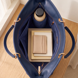 "Safiya" Navy Blue Chain Tote Bag